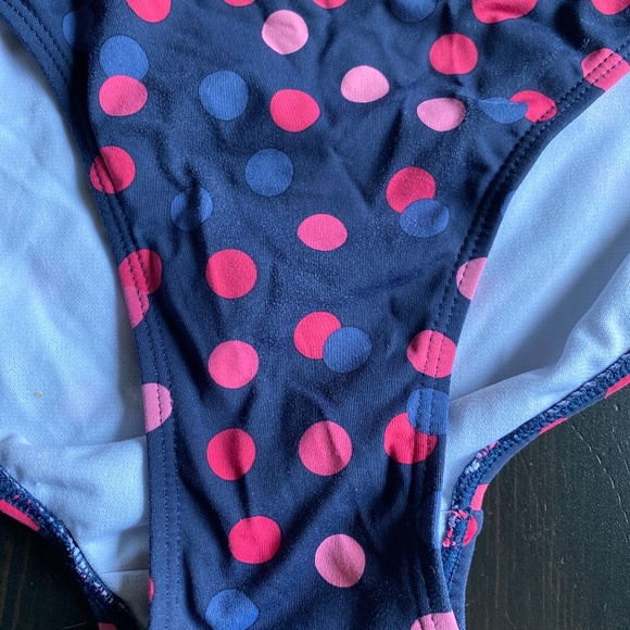 Joules polka dot halter bikini navy and pink size 10 - Picture 3 of 8